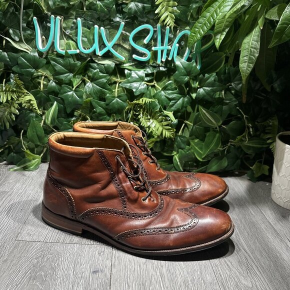 Cole Haan William Wingtip Oxford Chukka Brown Leather Boots C20286 Men\'s 13 M main image 5